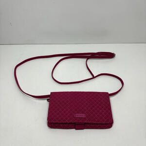 Vera Bradley Pink Quilted RFID Blocking Crossbody Wallet - Good Condition!